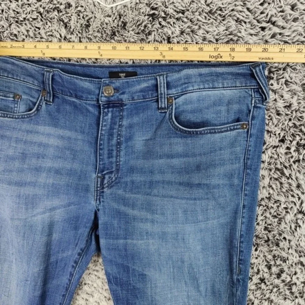 True Religion Mens Y2K Tony TBD Streetwear Skinny Jeans 40 Blue Faded Denim